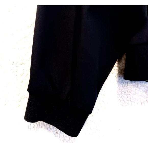 Liz Claiborne Full Zip Jacket Womens XL Black with 2 Snap Stripe Collar - Picture 8 of 9